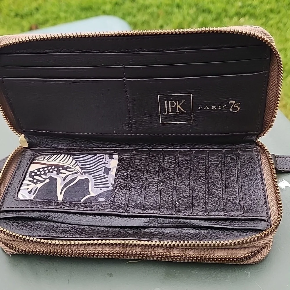 JPK Paris 75 Two-Zipper Tan Wallet
